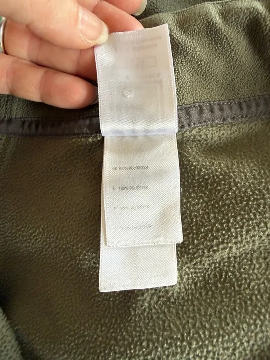 The North Face Men's Olive & Gray TKA 100 1/4-Zip Fleece Pullover Gorpcore - Picture 4 of 6